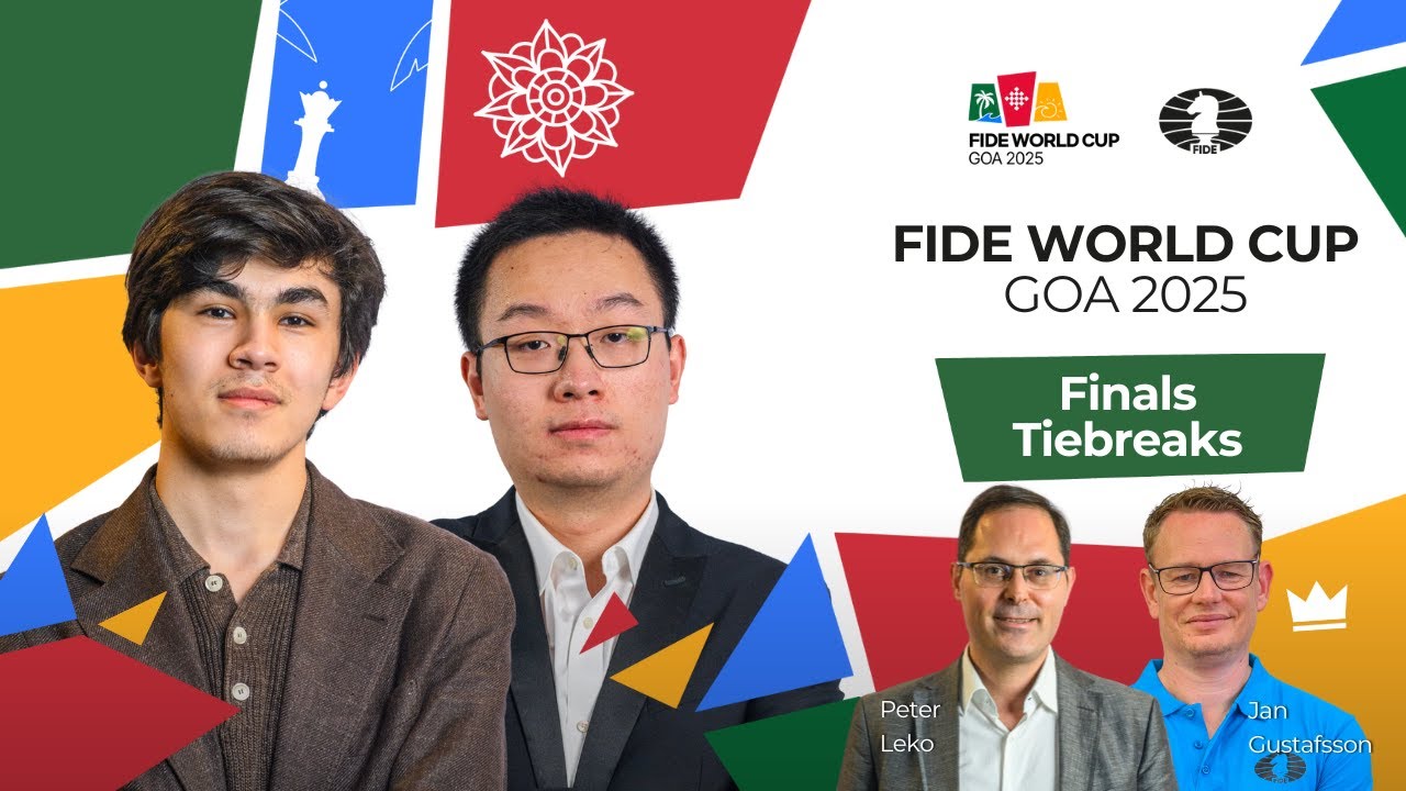 Chess ♟ | FIDE World Cup 2025 | Finals | Tiebreaks | 🇺🇿 Javokhir Sindarov &ndash; Wei Yi 🇨🇳