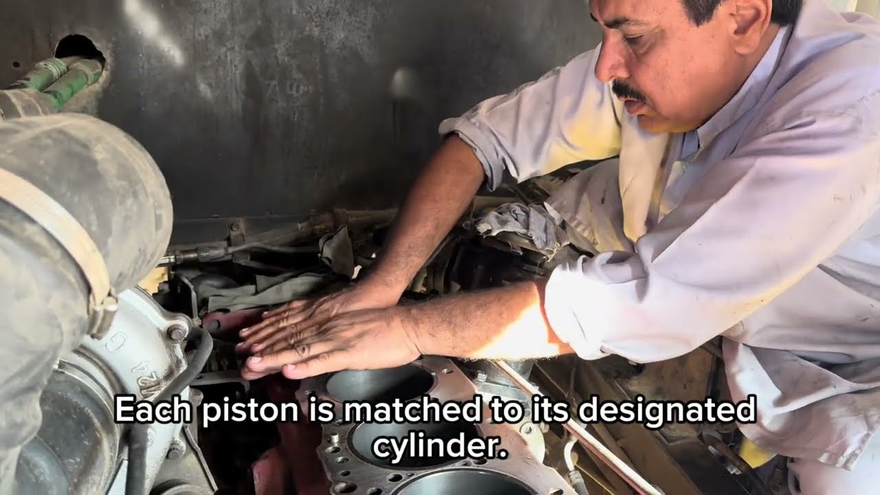 Cylinder Sleeve and Piston Installation | Six-Cylinder Heavy-Duty Bus Engine