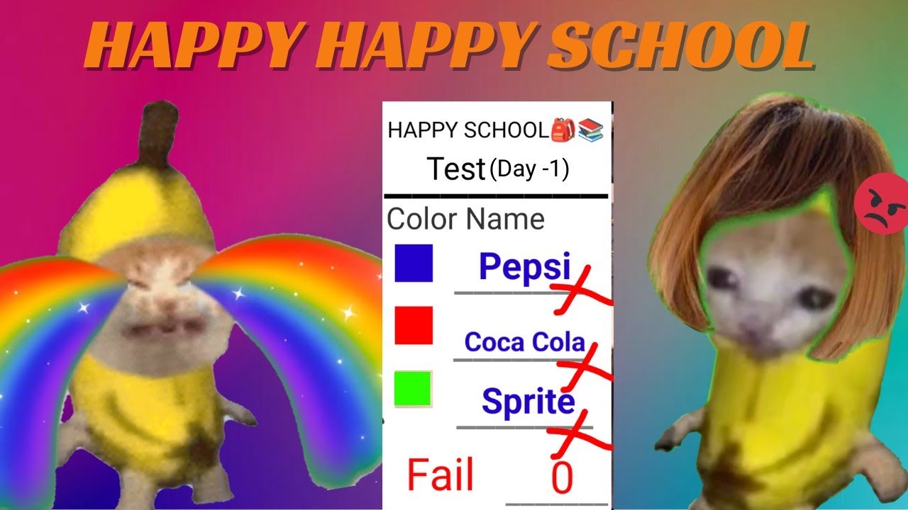 Banana cat School Exam Day 1