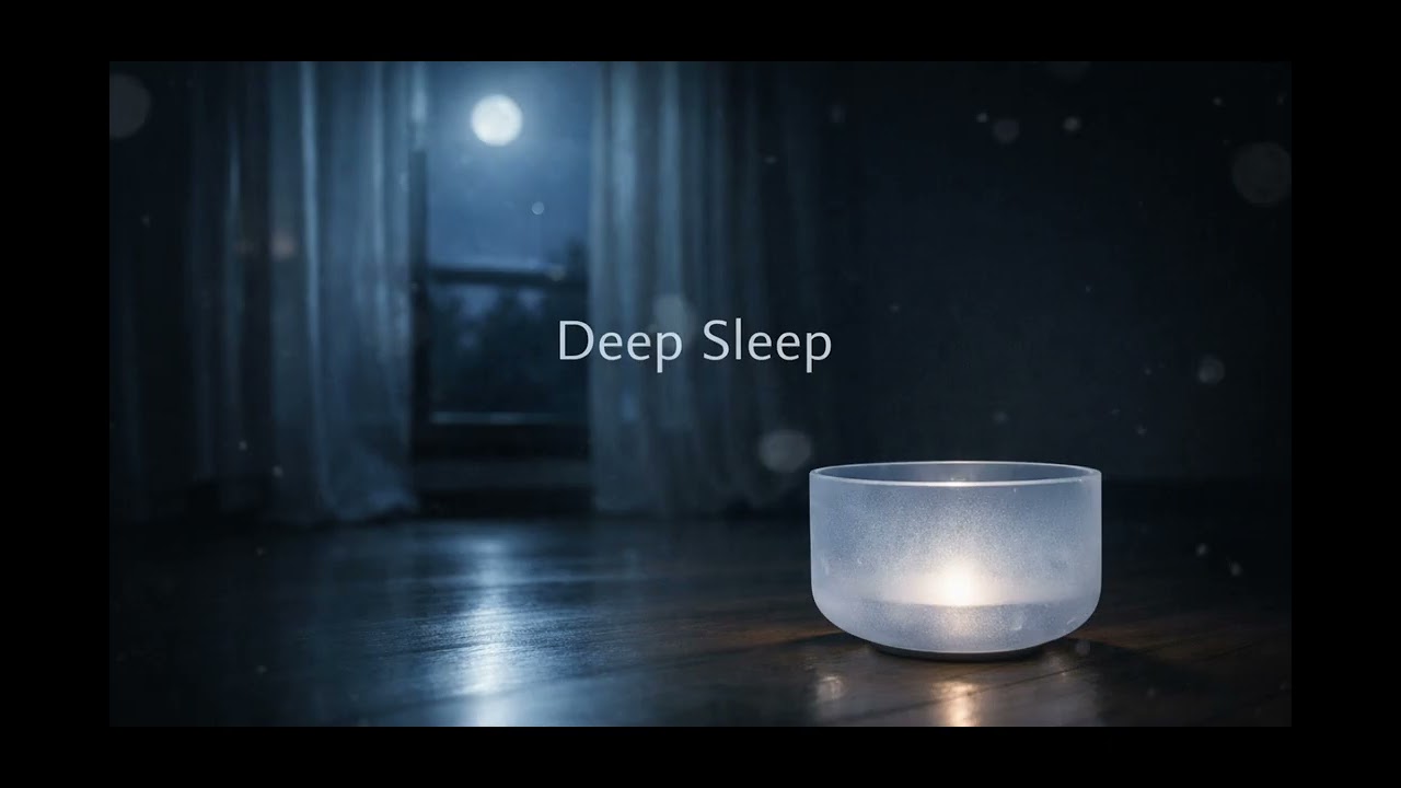 深い眠りへ｜432Hz Crystal Singing Bowls｜Deep Sleep Meditation