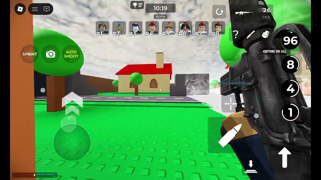 Playing gunfight arena.