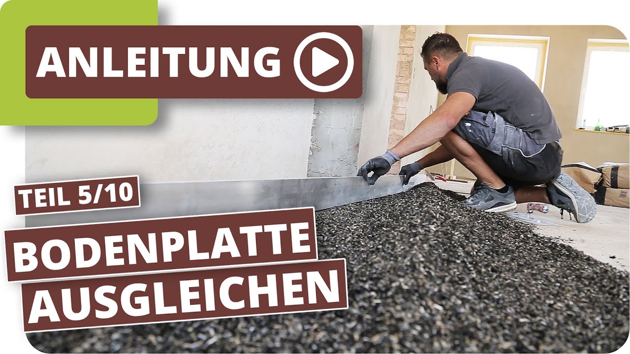 Bodenplatte ausgleichen mit gebundener Schüttung - Altbausanieren Teil 5/10