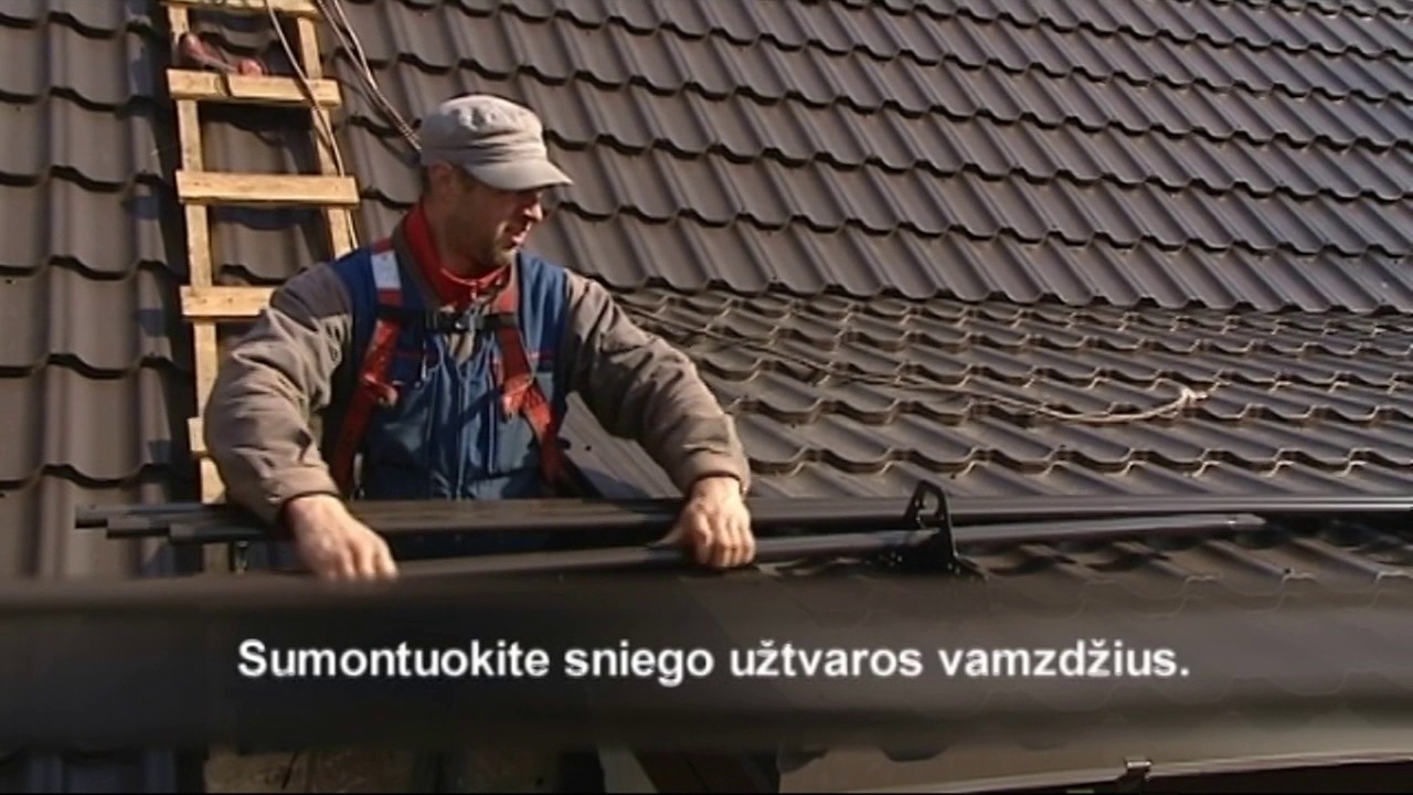 Ruukki stogo dengimas. 5 dalis - Sniego užtvarų montavimas