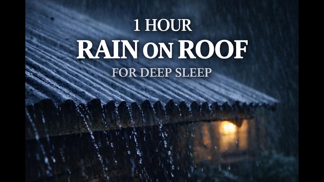 Rain on Roof Sounds for Deep Sleep (1 Hour) | Relaxing Rain Ambience