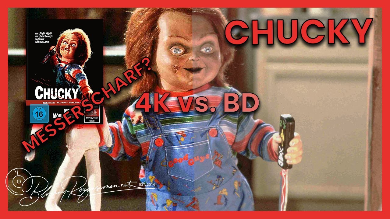 Chucky - Die M&ouml;rderpuppe 1988 (Capelight): 4K Ultra HD vs Blu-ray Comparison / Vergleich