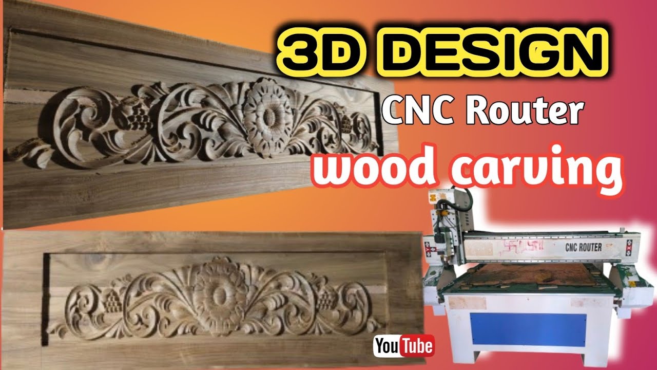 3D Design CNC Router Wood Carving / Lakdi Par CNC Router Se Nakkashi. 