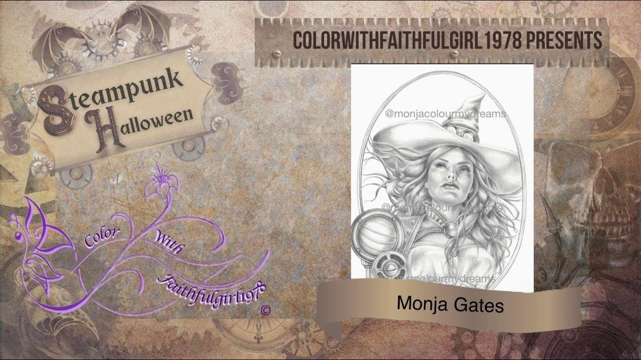 ADULT LIVE COLOR & CHAT | #SteampunkHalloween2022 Monja Gates