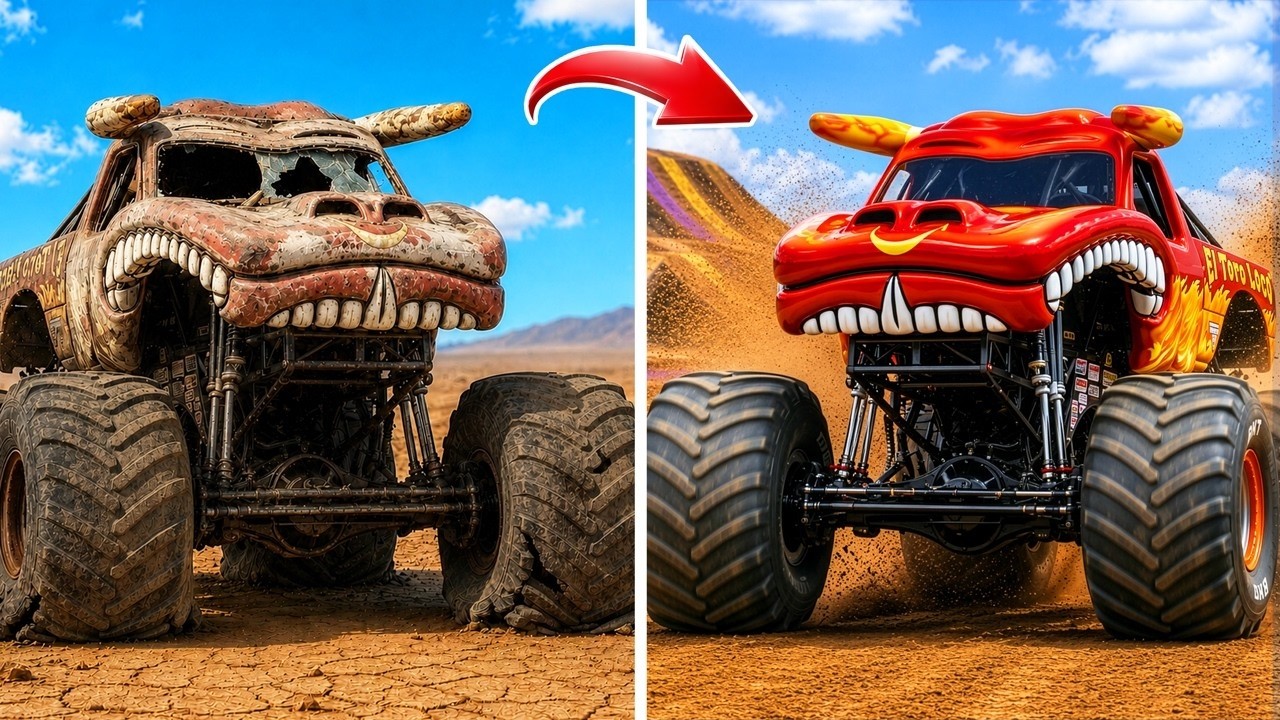 I spent 24 hours restoring the abandoned monster truck El Toro Loco