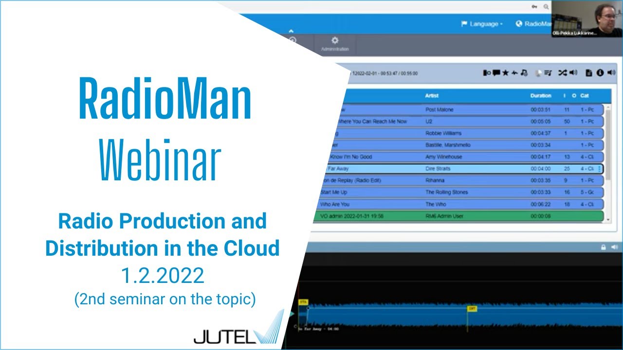 RadioMan WEBINAR: Radio Production and Distribution in the Cloud 1.2.2022 (2nd webinar on the topic)