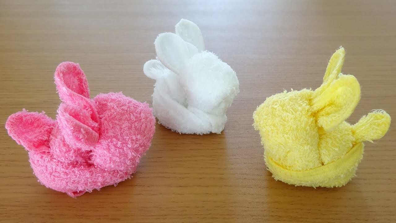 Towel Bunny Looks Real 本物そっくりな「おしぼりウサギ」Conejito de Toalla Muy Real