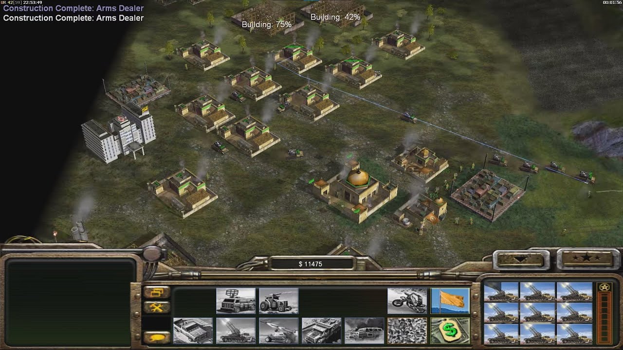 GLA Stealth - $100k Quad Cannon - Command & Conquer Generals Zero Hour - 1 vs 7 HARD Gameplay
