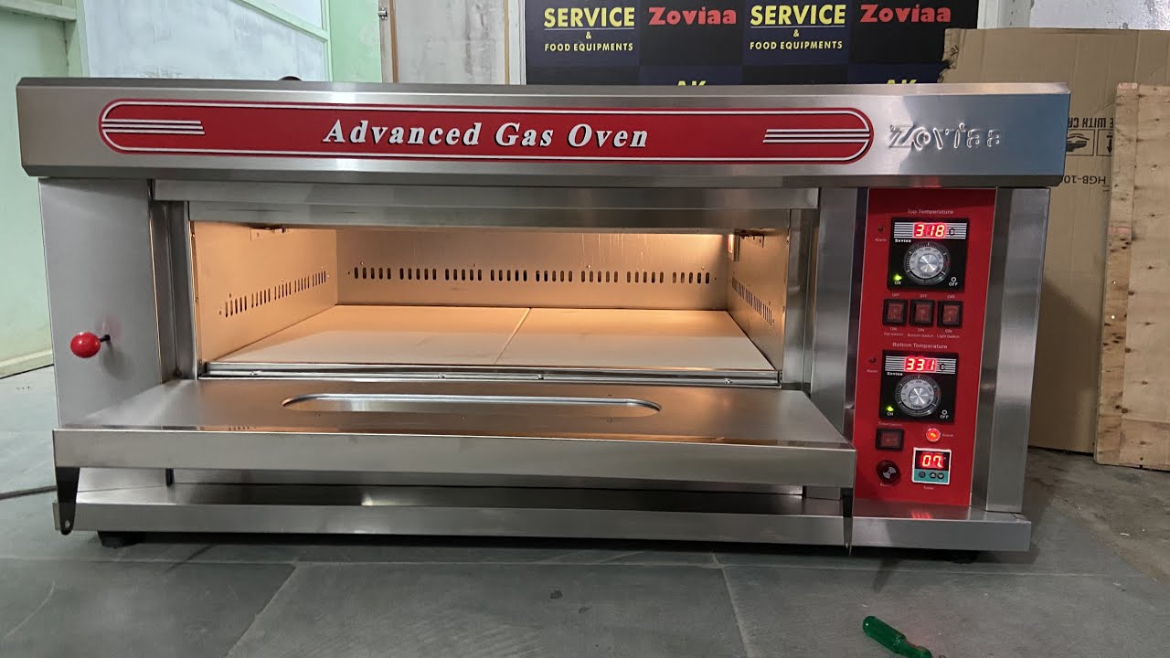 1 deck 2 tray gas pizza oven Stone price in Delhi with Full Details of how to use