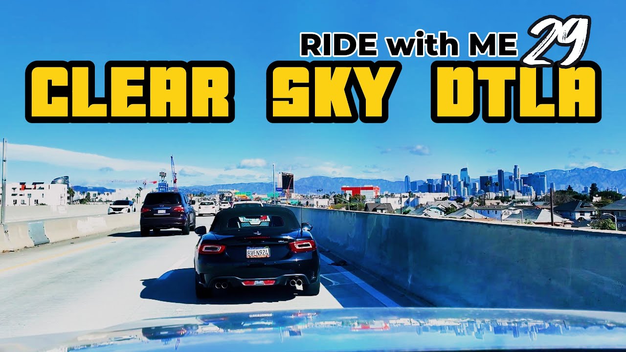 Ride with Me 29 : ASMR Clear Sky Drive: Downtown LA & Porsche Cayenne Cruise (No Talking)