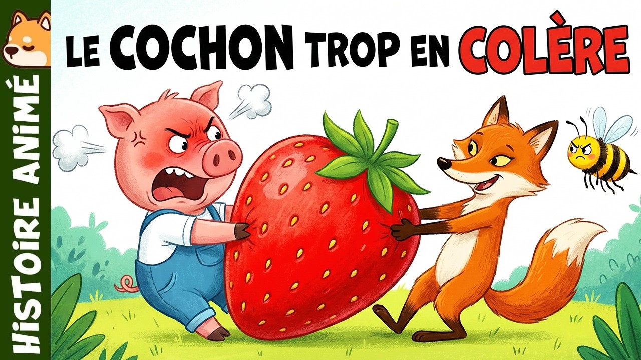 LE COCHON TROP EN COL&Egrave;RE 🍓 | Histoire pour s&rsquo;endormir | Conte sur le partage et l&rsquo;amiti&eacute;