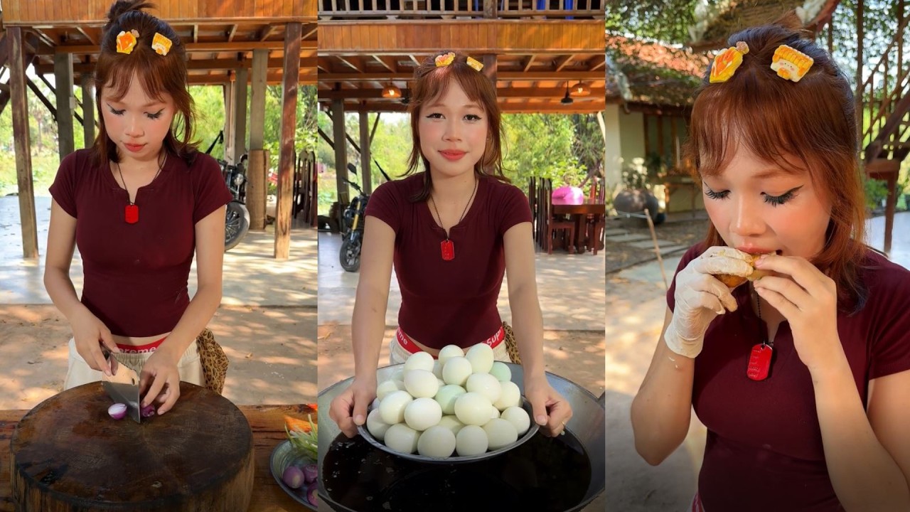 Amazing cooking deep fried egg crispy fried recipe