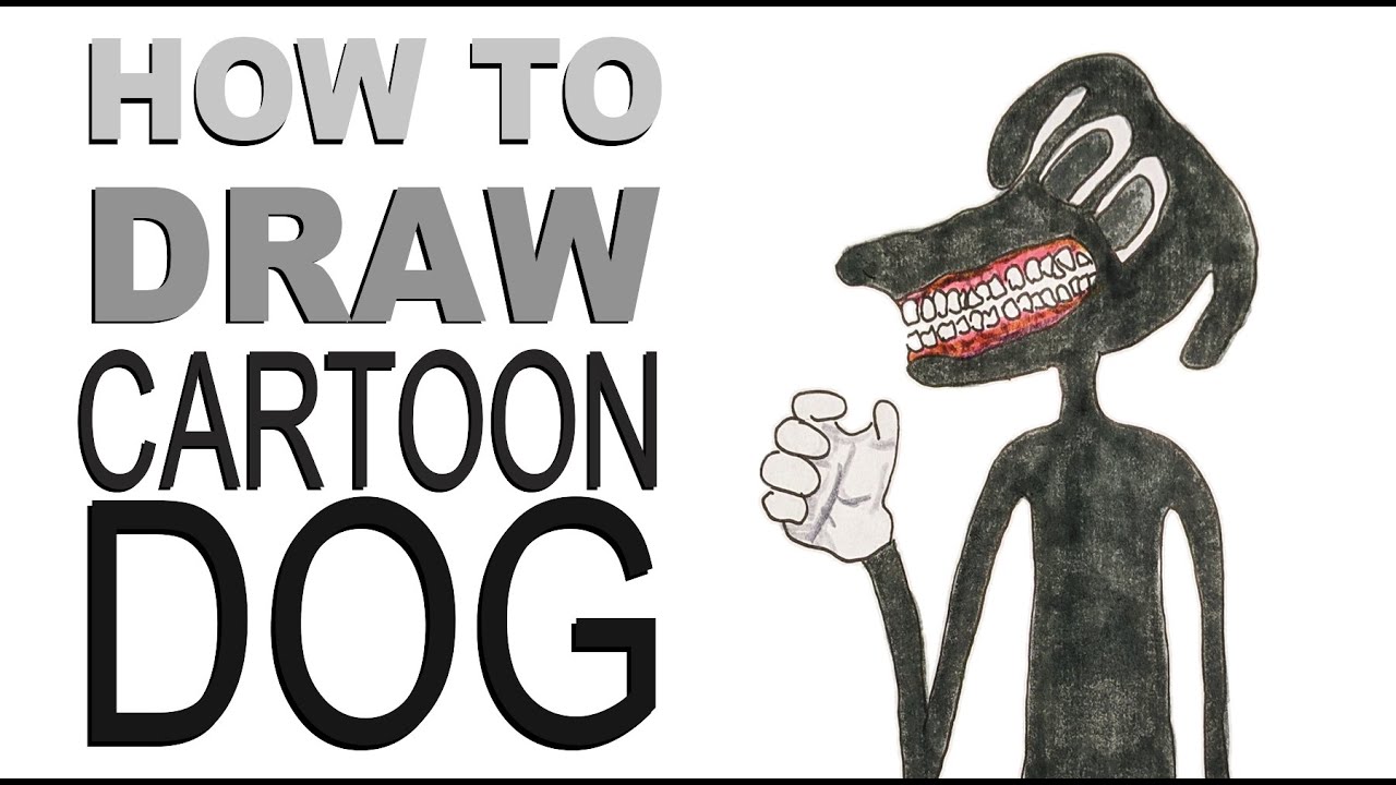 How to draw Cartoon Dog (Trevor Henderson)