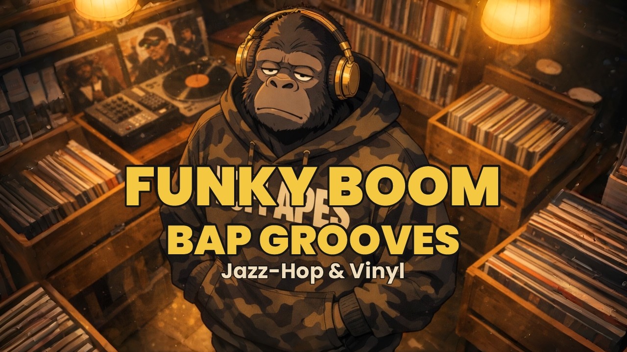 🐒 Funky Boom Bap Grooves | 90s Hip-Hop, Jazz-Hop & Vinyl Vibes for Chill Heads 🎷📼