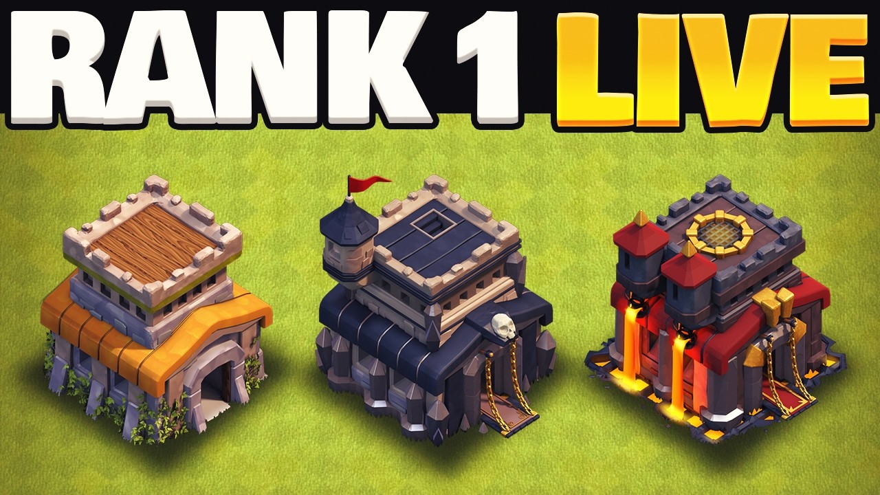 #1 Ranked Player Pangomi LIVE Attacks at TH8, TH9 & TH10!