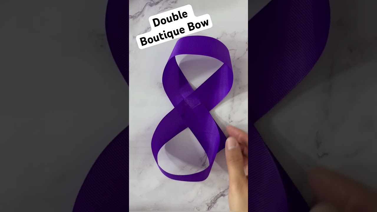 DIY DOUBLE BOUTIQUE BOW | EASY TUTORIAL | MAKE HAIR BOW FROM GROSGRAIN RIBBON #ribbonbowtutorial
