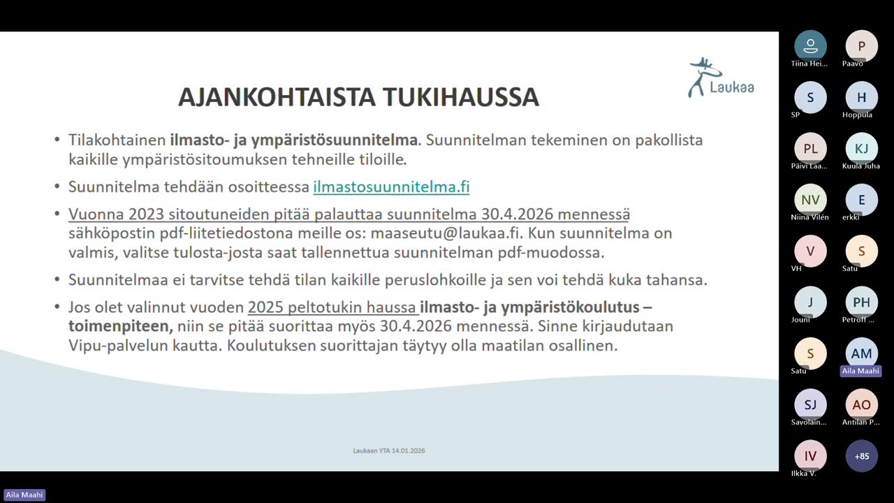Syysilmoitusinfo 14.01.2026 Laukaan YTA