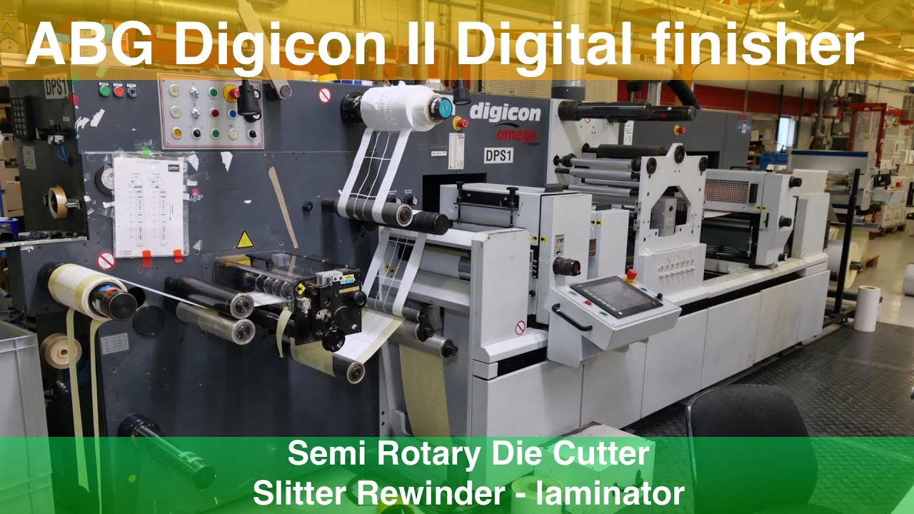 AB Graphic Digicon II digital finisher from 2008 - Slitting rewinding die cutting