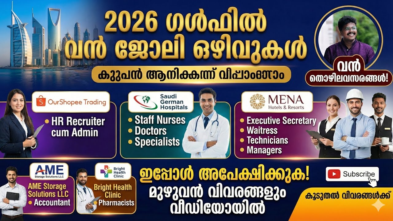 Dubai & UAE Jobs 2026 | Hospital, Hotel, HR, Nurses, Pharmacists, Accountant, Freshers