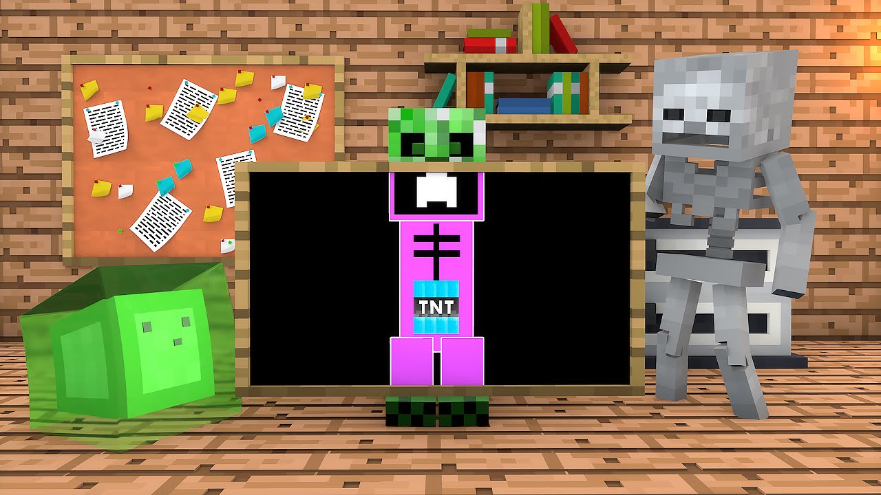 Minecraft Escola Monstro #48 - O Corpo de um Creeper  !!  Monster School