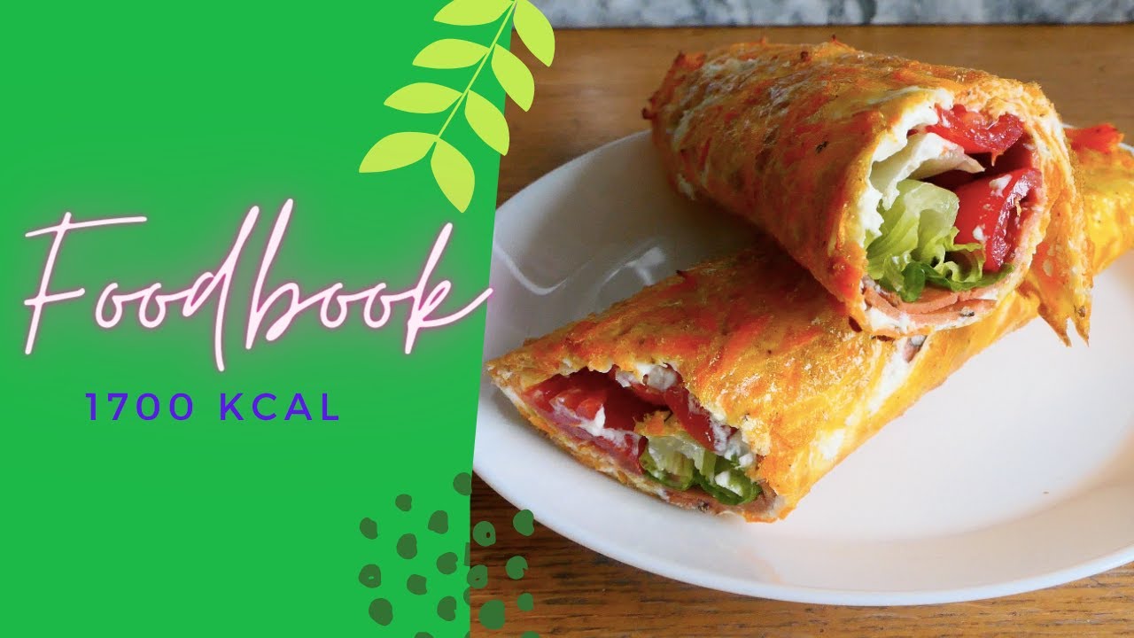 FOODBOOK  1700 kcal- tortilla jajeczna, vege obiad, deser a'la snickers #81