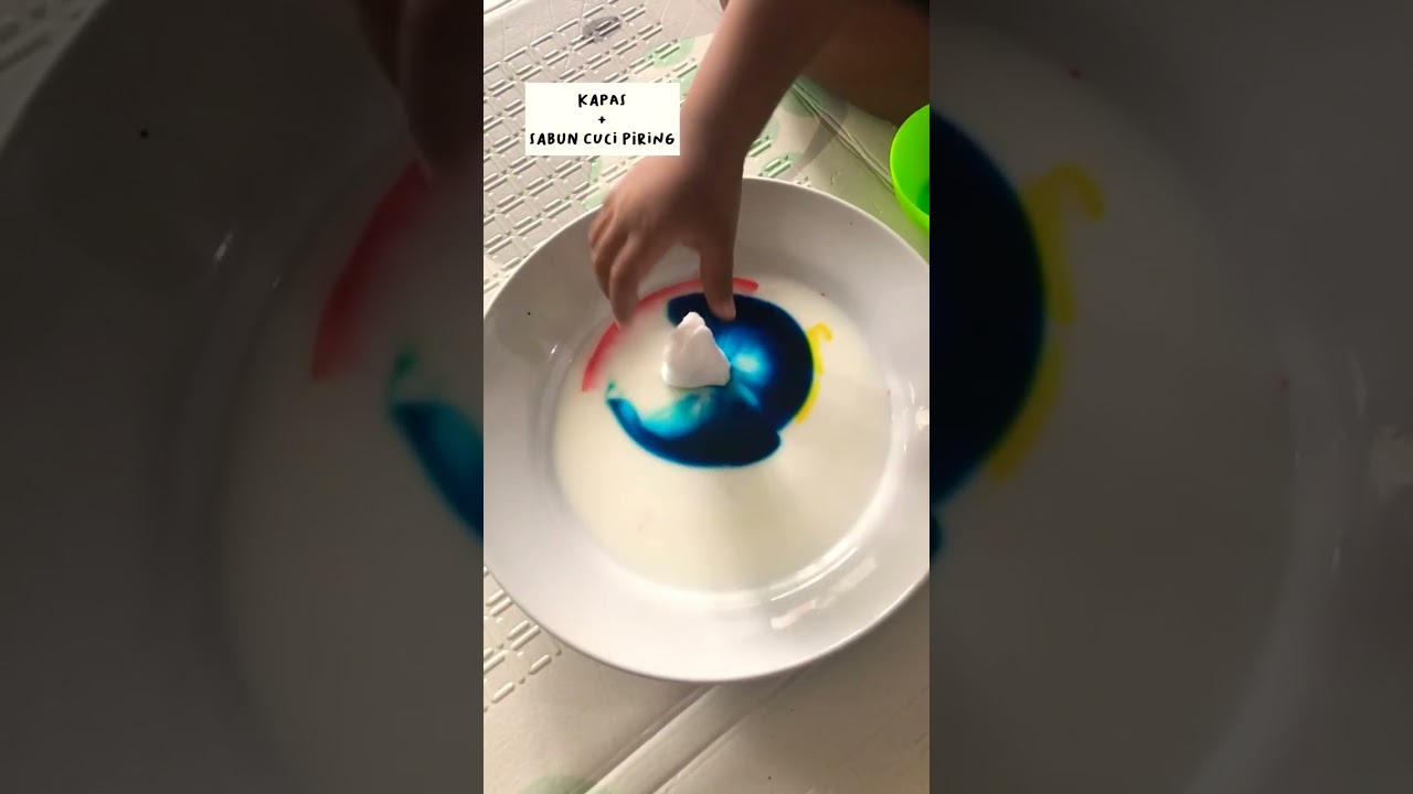 Eksperimen Simple di Rumah #2. Percobaan Sederhana Susu Pelangi #shorts #short