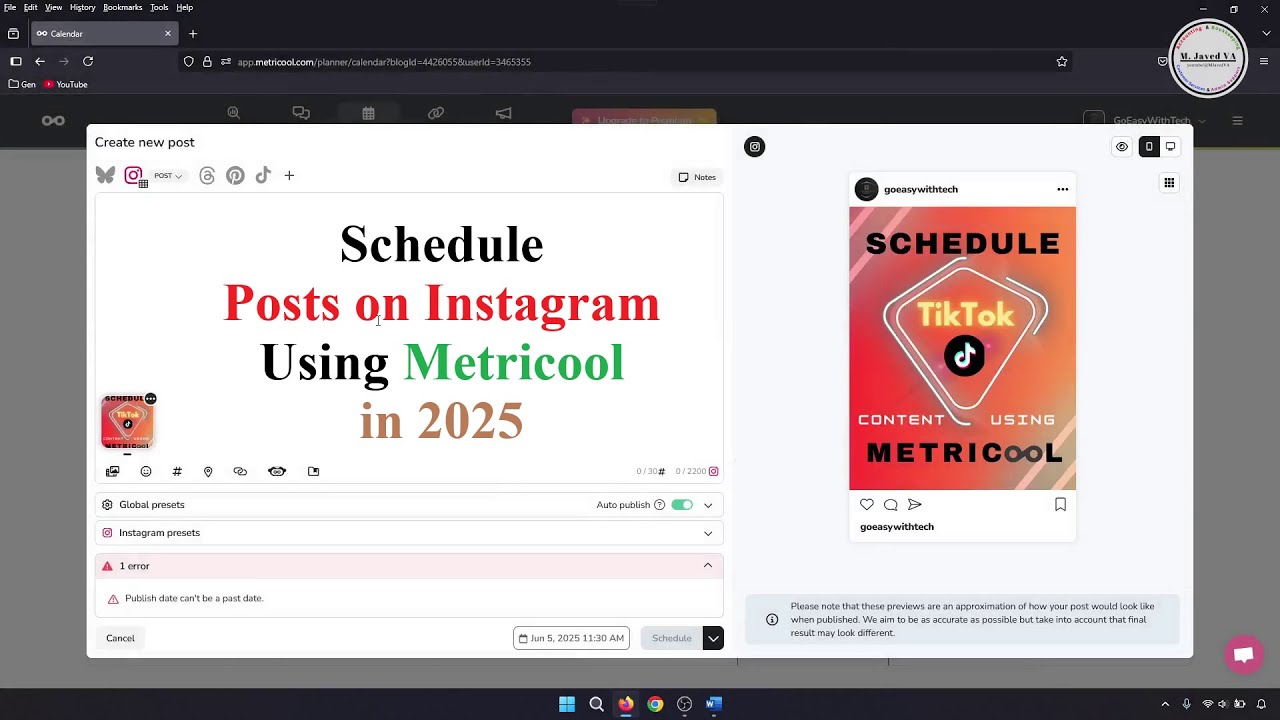 Schedule Posts on Instagram Using Metricool in 2025