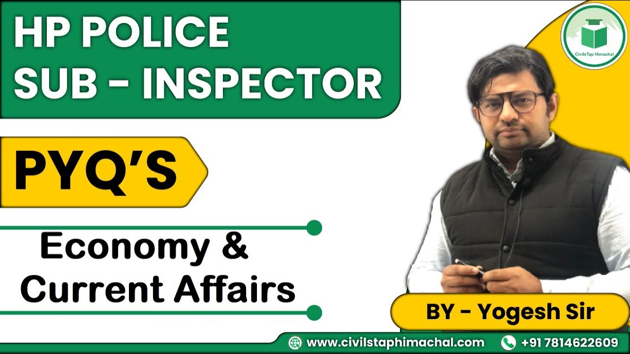 HP Police Sub-Inspector | Previous Year Questions | Economy and Current affairs | Himachal  Exams