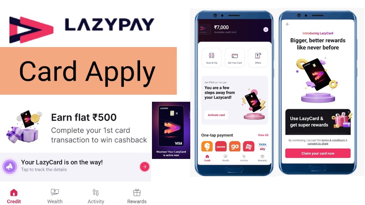 🔴 Lazypay Card Apply Live process 😍| How to Apply Lazypay credit card | Order lazypay | 500 cashback