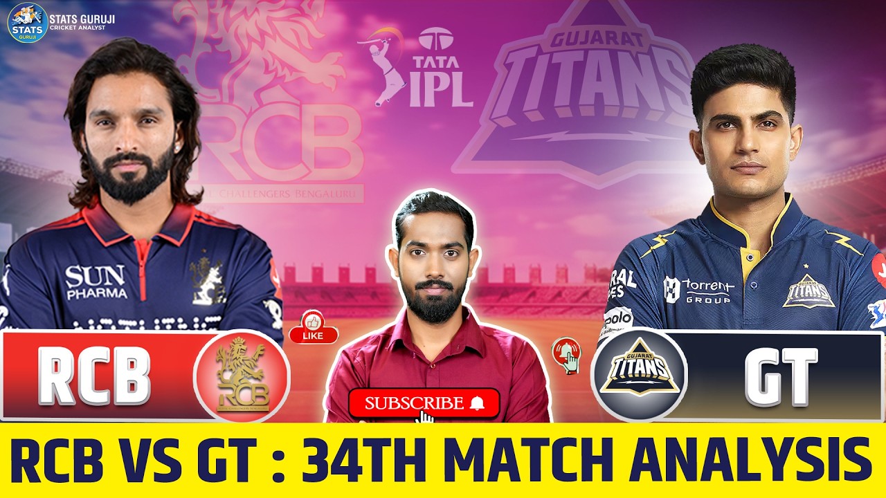 RCB vs GT Preview, RCB vs GT Playing 11, RCB vs GT Stats, Prediction & Pitch Report 34th Match, IPL