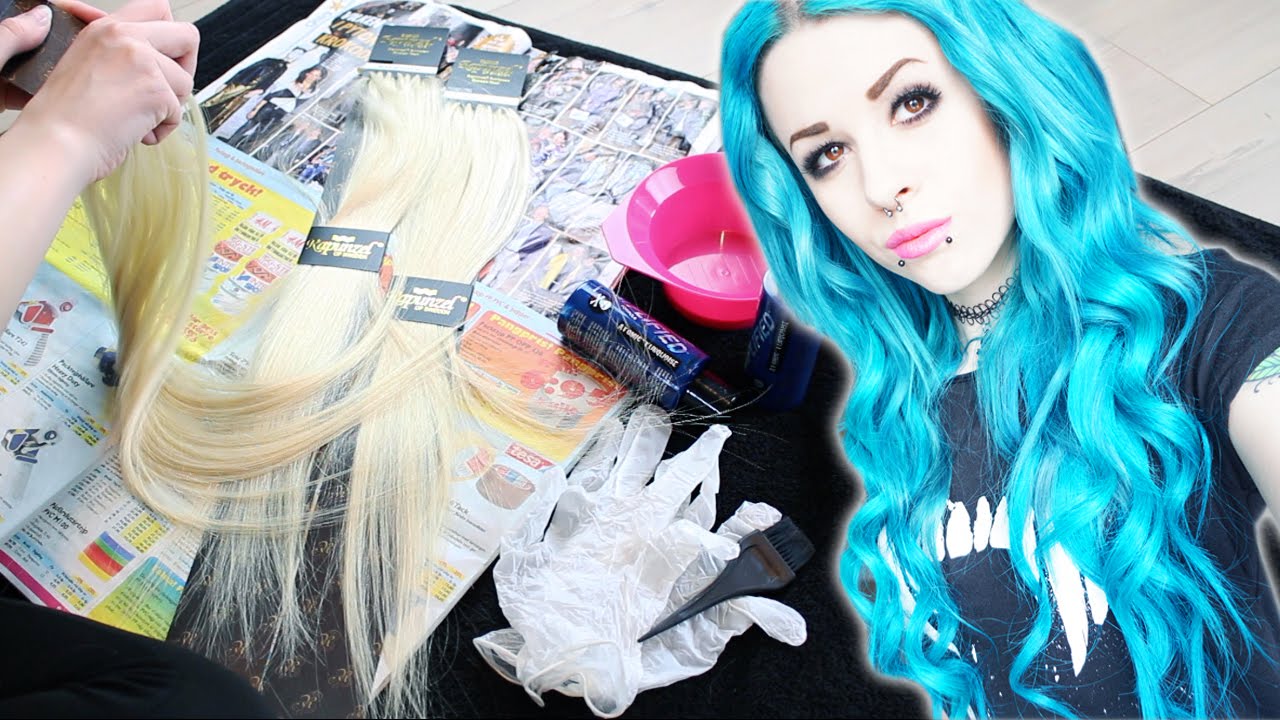 HOW TO: Dye Hair Extensions Blue