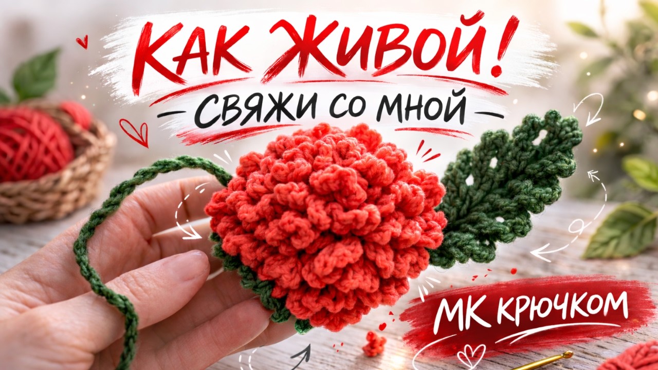 Такой Цветок Ты Еще Не Вязала! Как Живой, а связан крючком. Бесплатное мк.