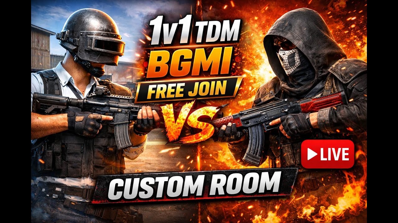 1v1 TDM Room BGMI 🎯 Free Entry | Live Now