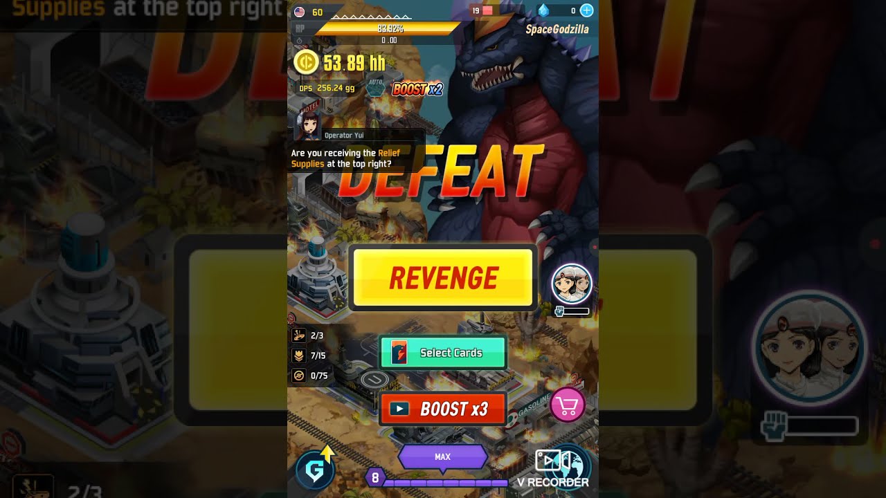 Godzilla Defence Force Gameplay Secret Weapon Usage-Super X