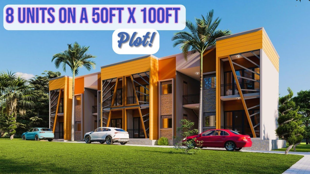 One bedroom rentals {8 units } fitting on 50ft x 100ft plot in Uganda
