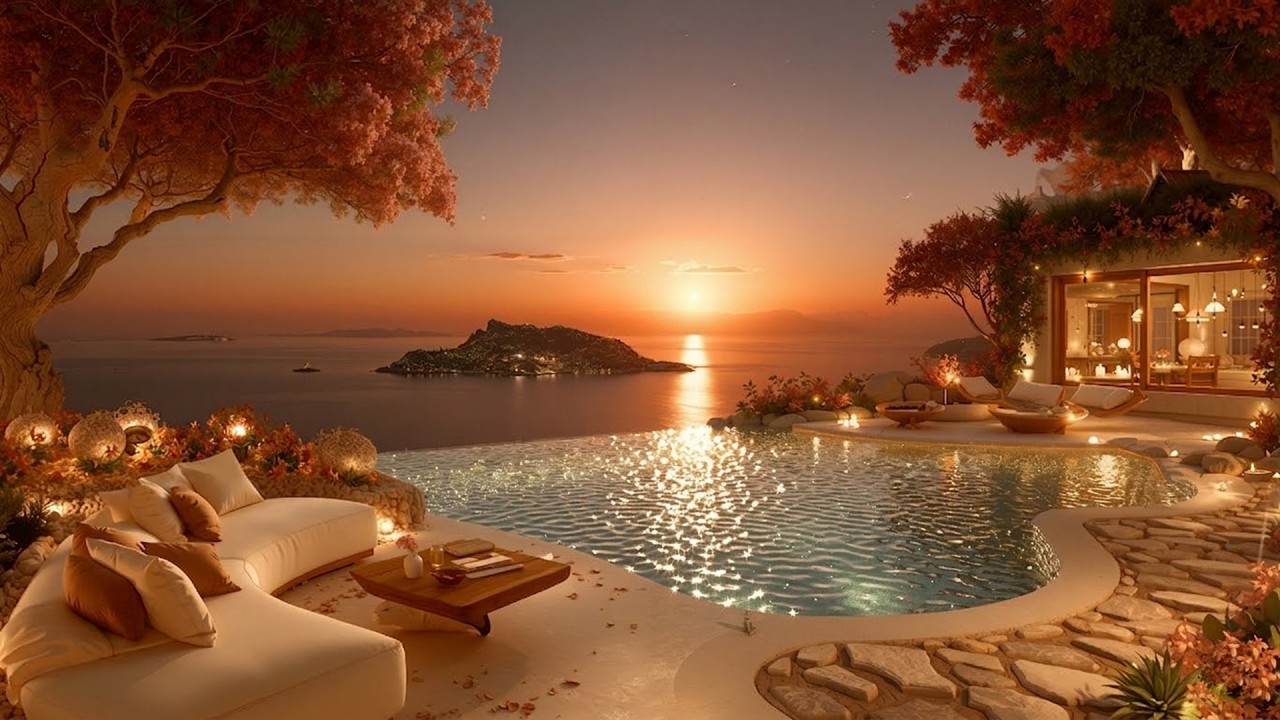Sunset Luxury Chillout • Private Island View Lounge for Sophisticated Relaxation & Calm