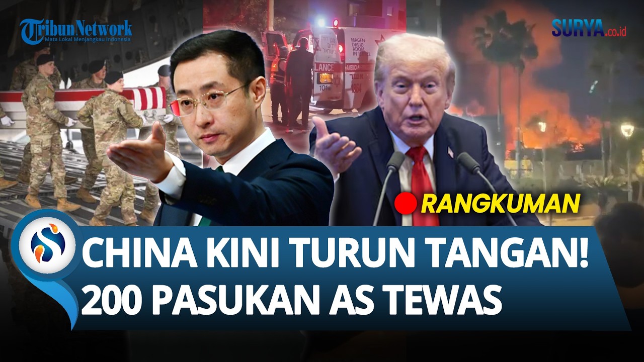 🔴RANGKUMAN IRAN VS AS: China Turun Tangan! Israel Kalut Dirudal Iran & 200 Tentara AS Tewas