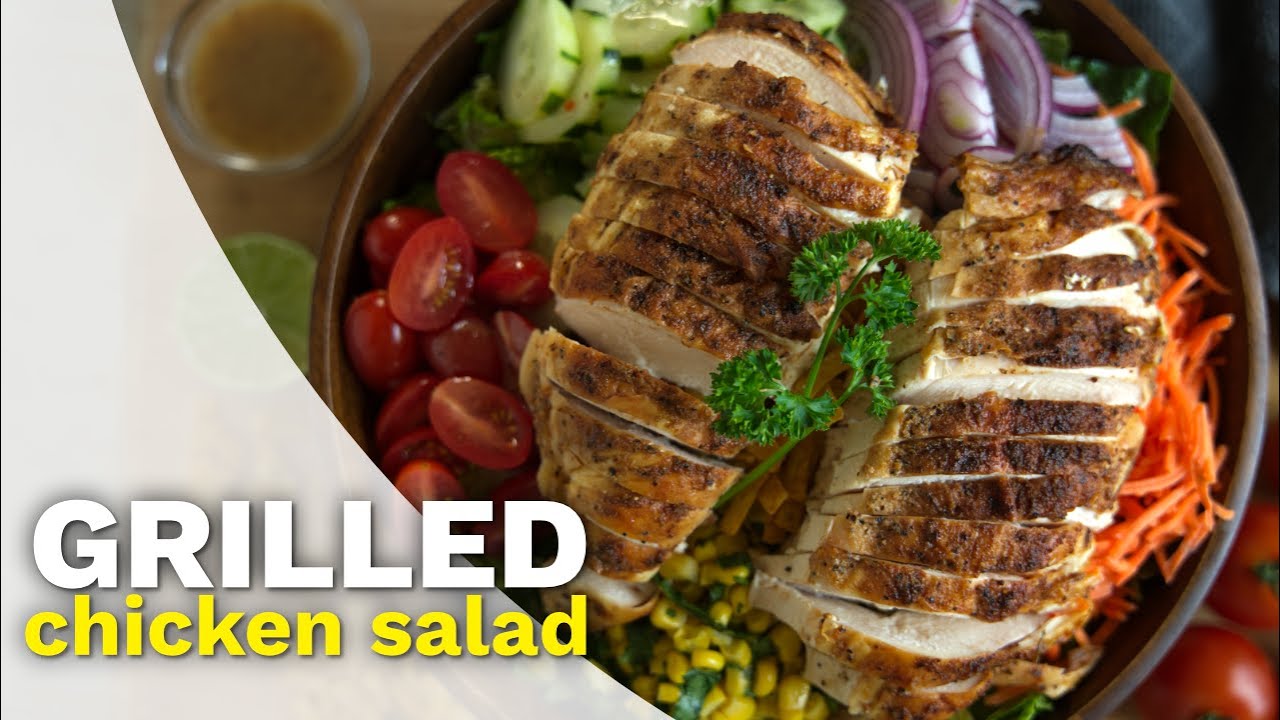 Easy grilled chicken salad, let's keep it healthy!