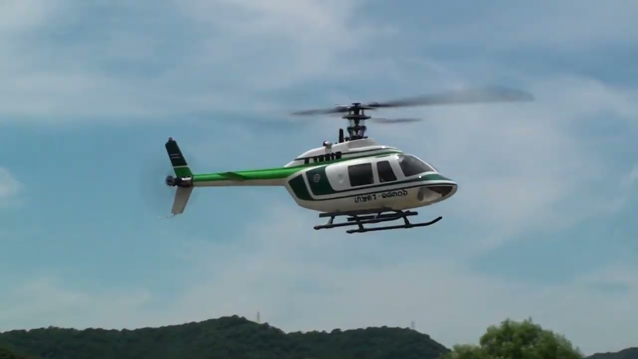 2017-6-17 ロバンジャパン　ベル206　ジェットレンジャー 　450クラス用FRP塗装済みボディー　リポ3セル仕様