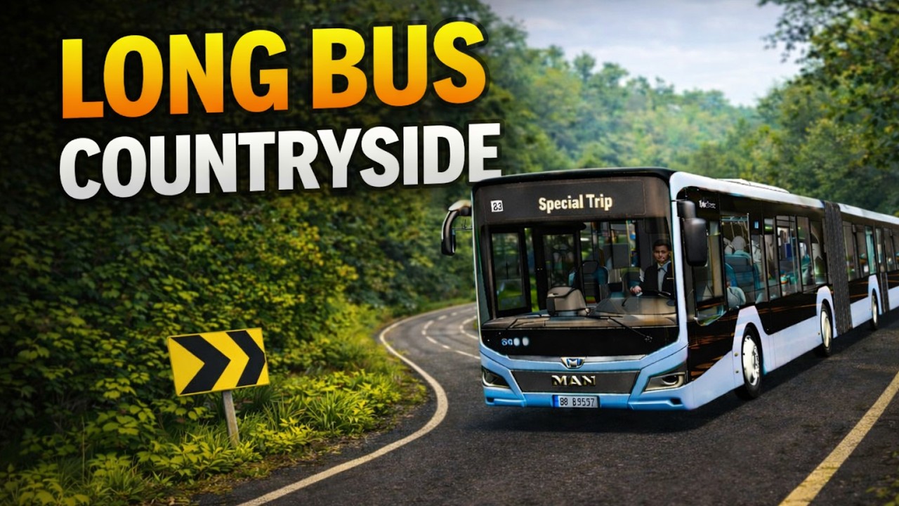 Driving in rural areas with the MAN Lion's City 18 - Bus Simulator 21