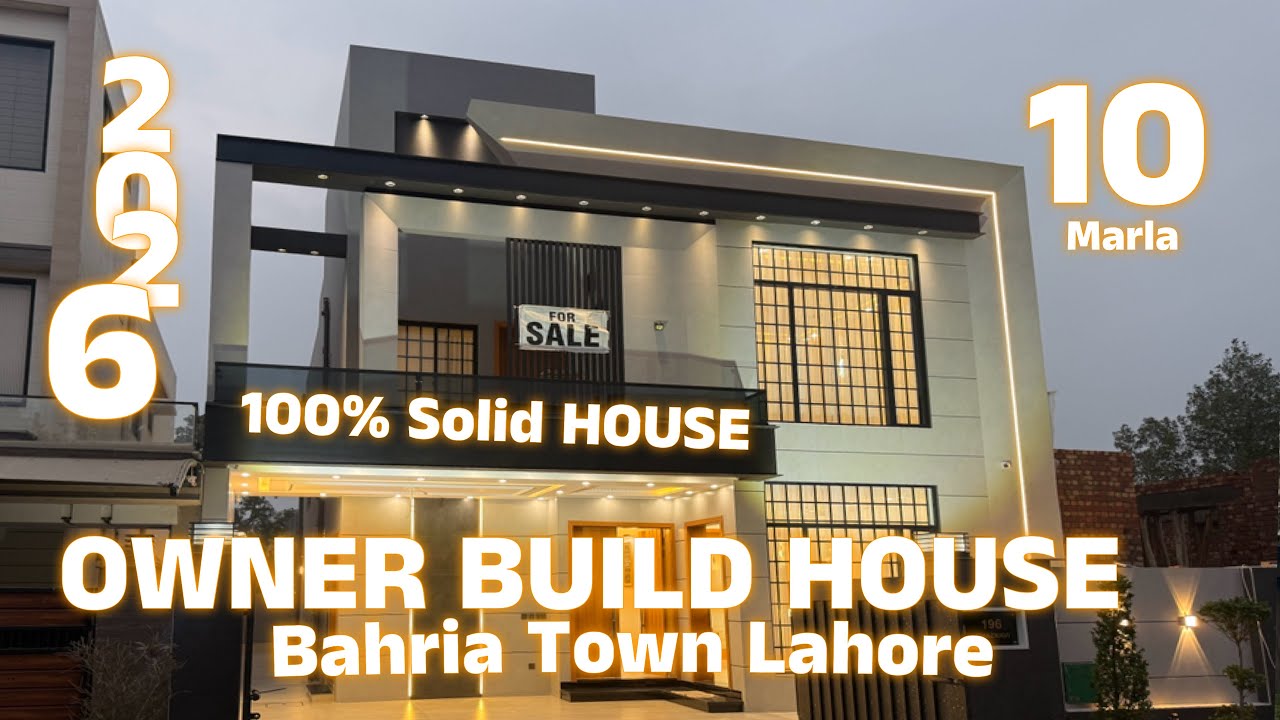 OWNER BUILD 100% Solid Double Unit 10 Marla House For Sale Bahria Town Lahore