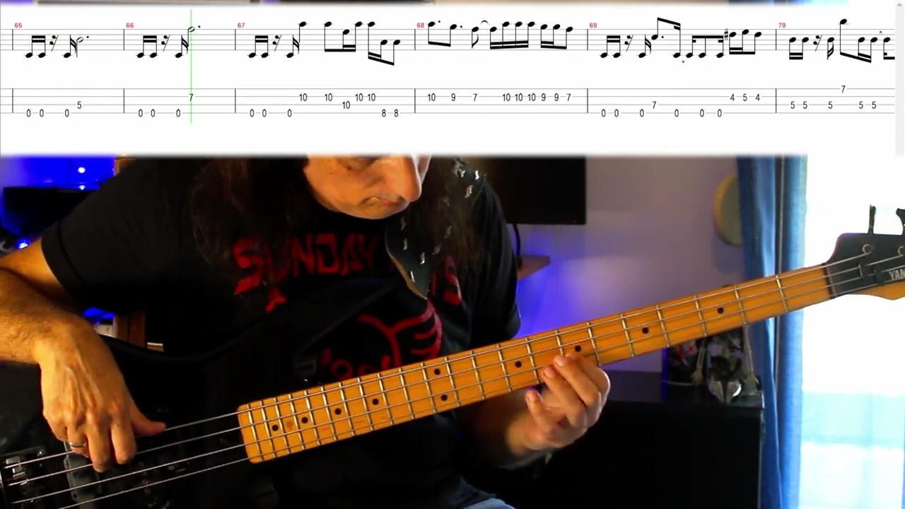 Rush - Tom Sawyer - Bass Cover-Lesson with Tab and Score