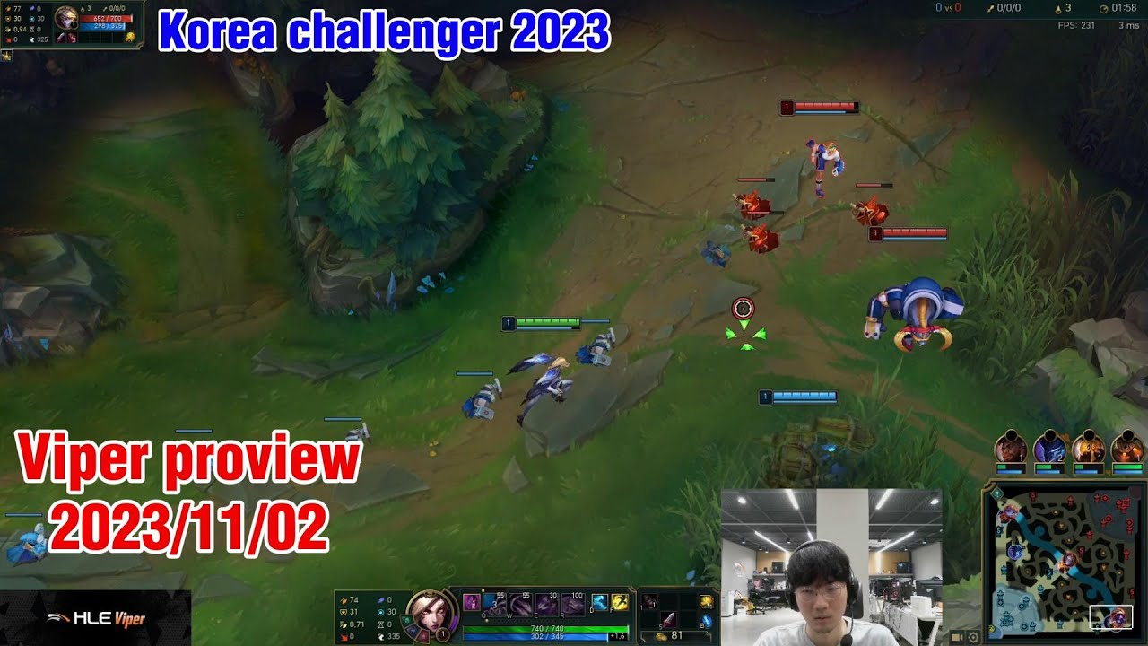 Viper proview 2023/11/02 kaisa ezreal Korea challenger | Viper第一视角
