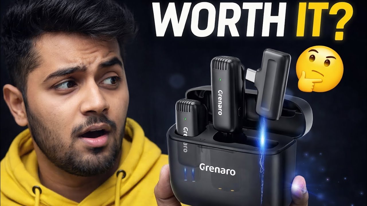 Grenaro J13 Wireless Microphone 🔥 Review, Unboxing & Noise Cancellation Test
