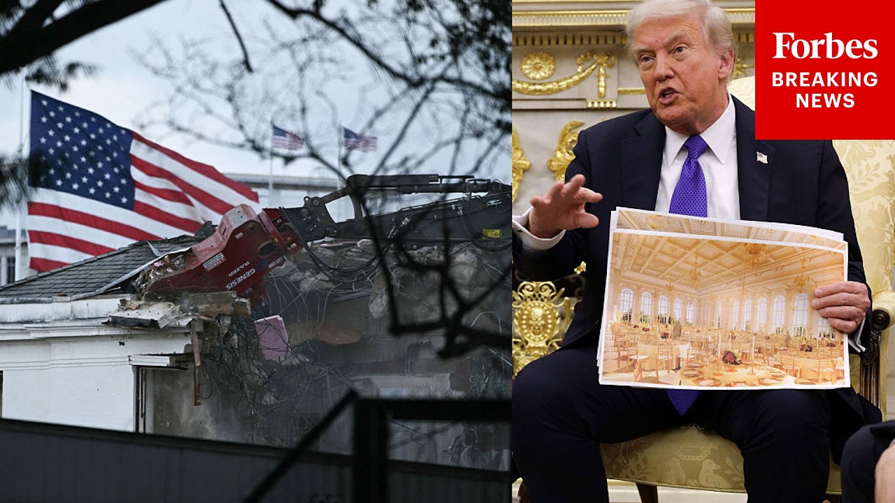 BREAKING NEWS: Trump Takes Questions From Reporters As East Wing Of White House Is Demolished