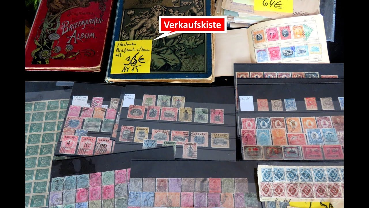 Briefmarken Verkaufsfilm: Schatzsuche und Verkauf Kommissionskiste 11 mit Briefmarken, Briefen usw.