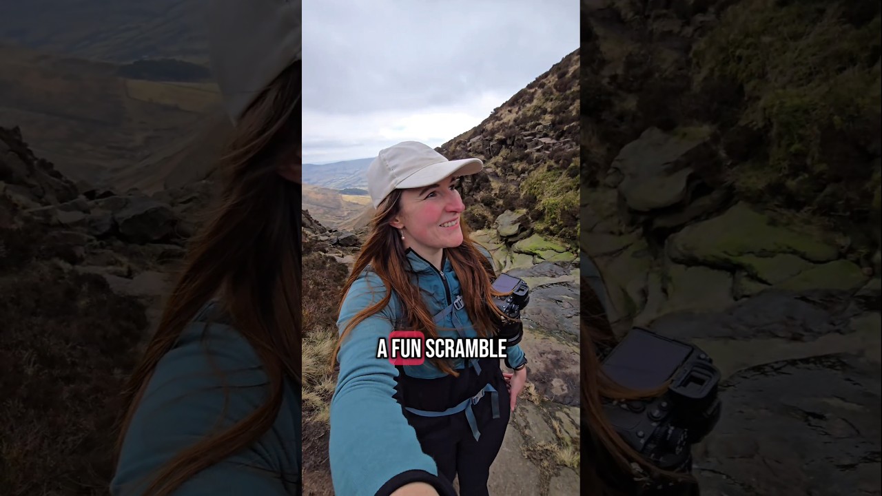 Peak District scrambling up Crowden Clough. A fun way onto Edale Moor. #peakdistrict #edale #ukhikes